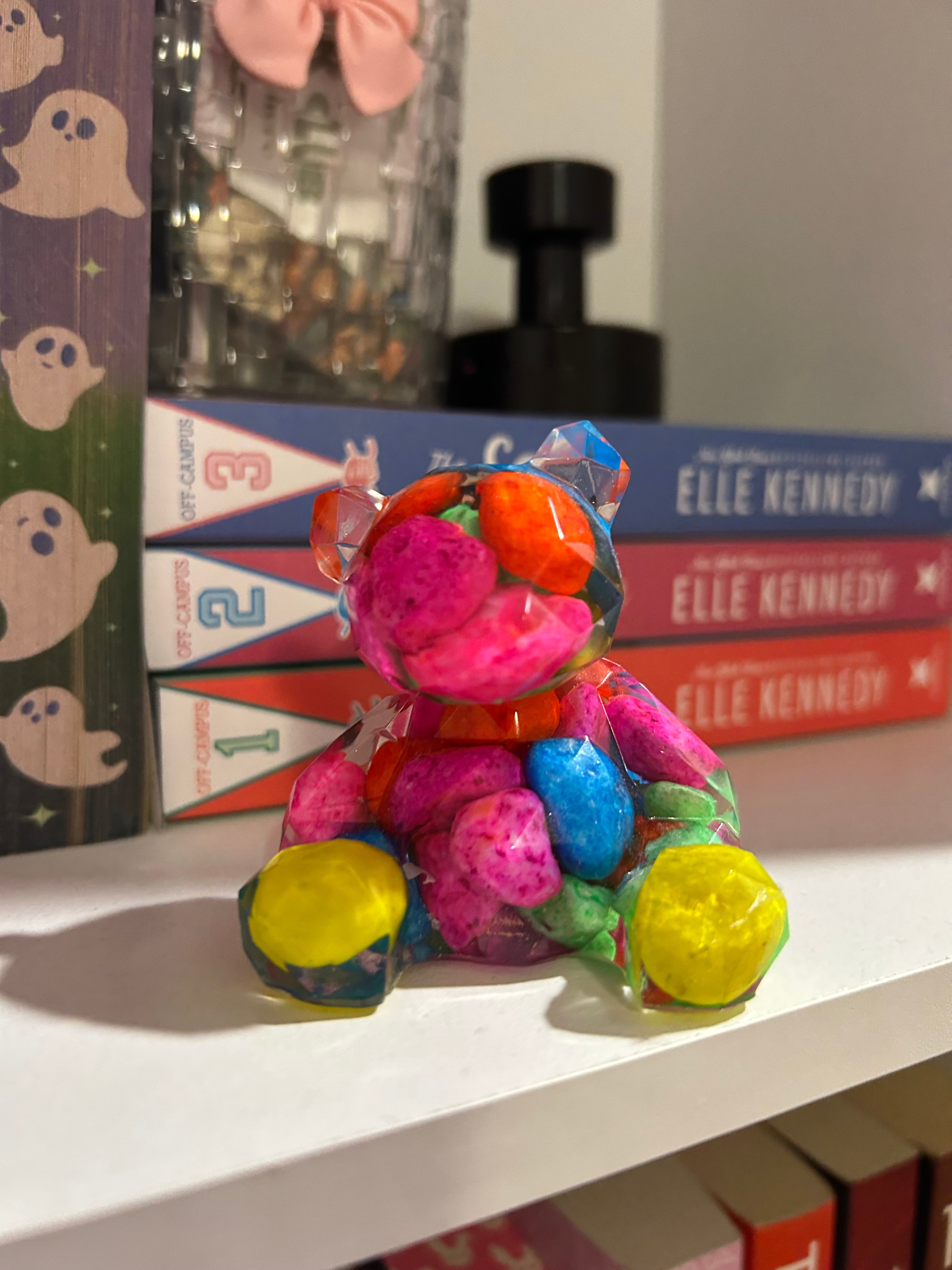 Rainbow Stone Teddy Trinket