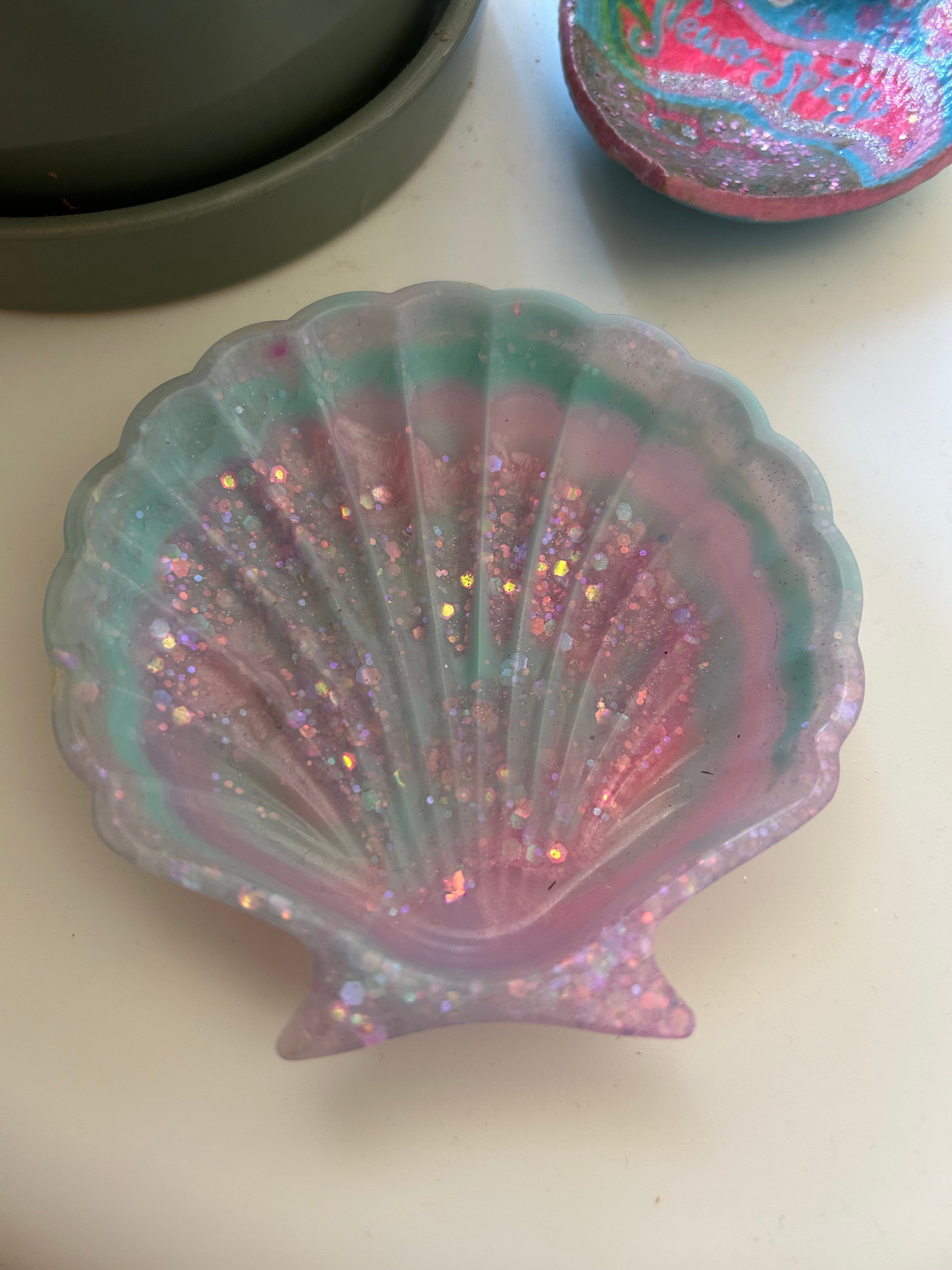 Pastel Mermaid Shell Trinket Dish