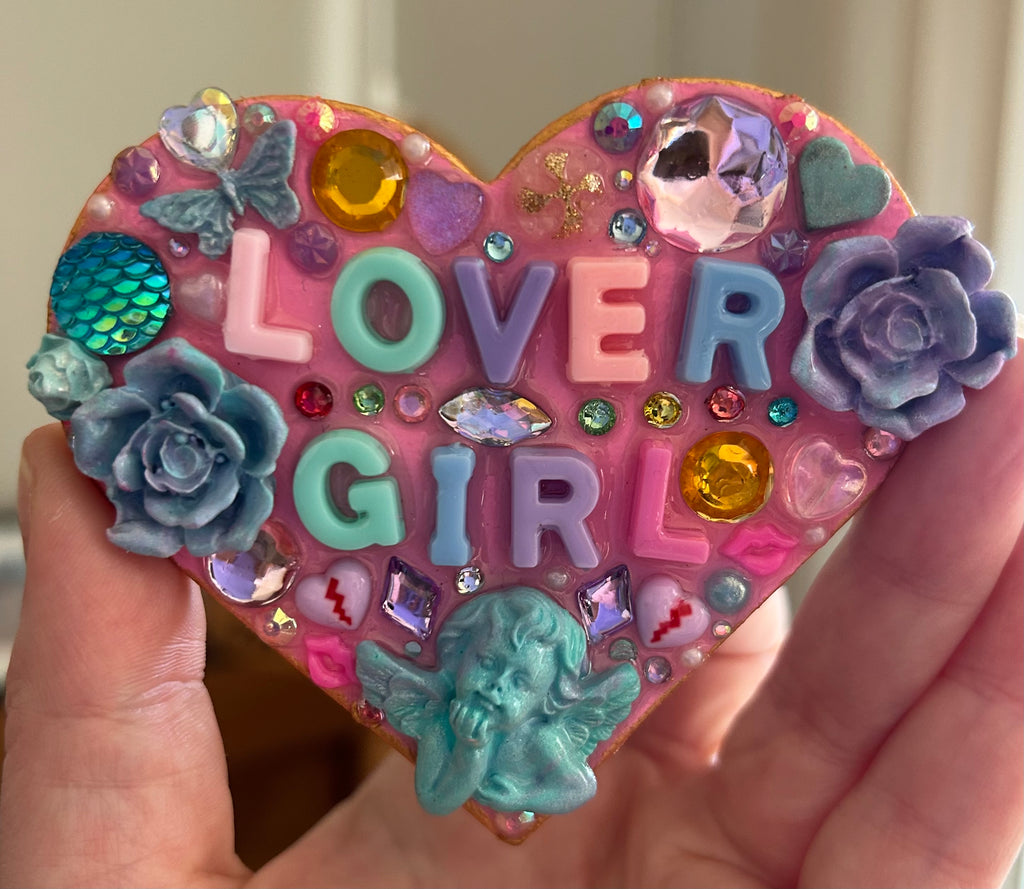 ‘Lover Girl’ - Bedazzled Heart Shaped Magnet
