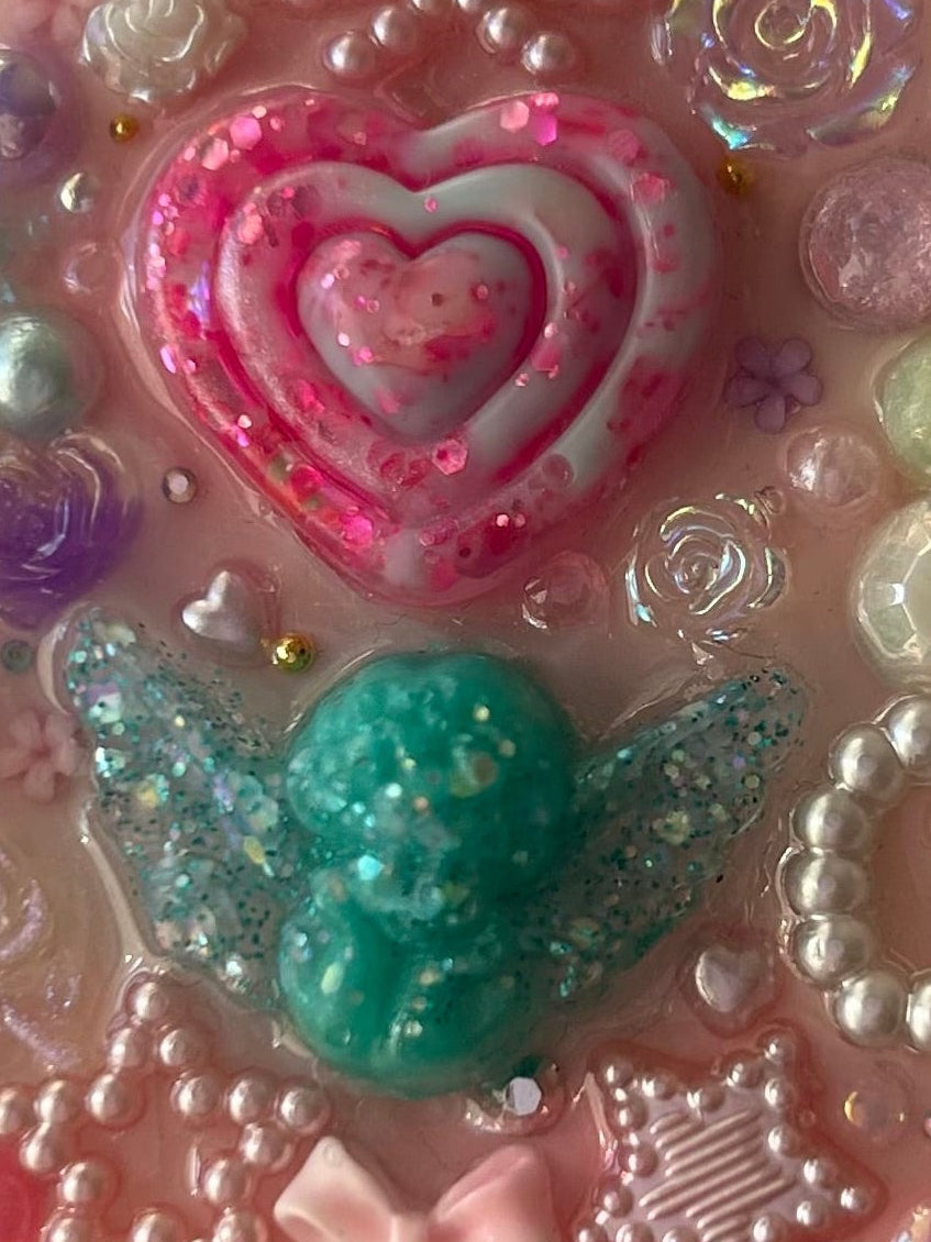 ‘Cherub Vibes’ - Mini Bedazzled Pocket Mirror