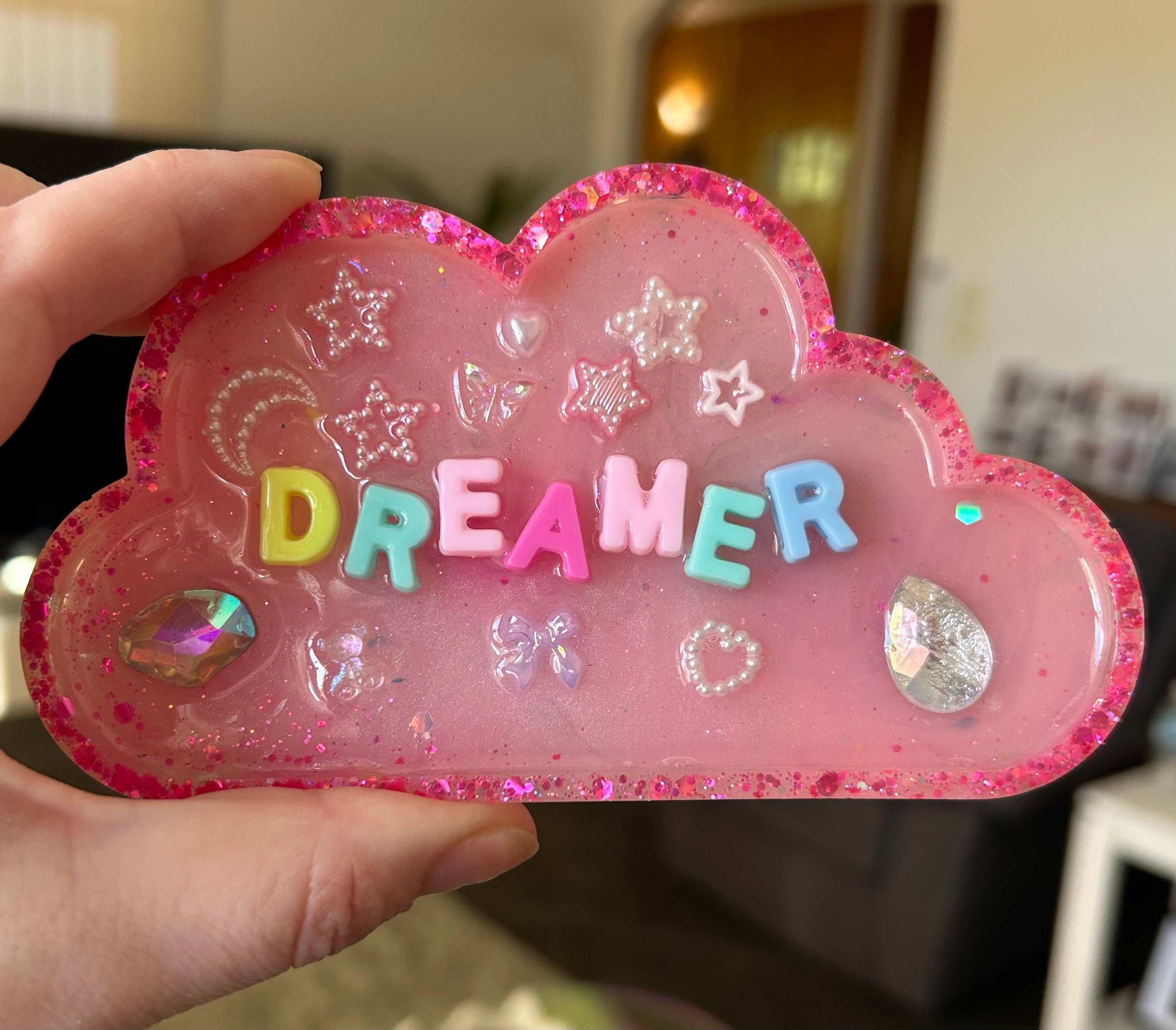 ‘Dreamer’ - Bedazzled Cloud Shaped Trinket Dish