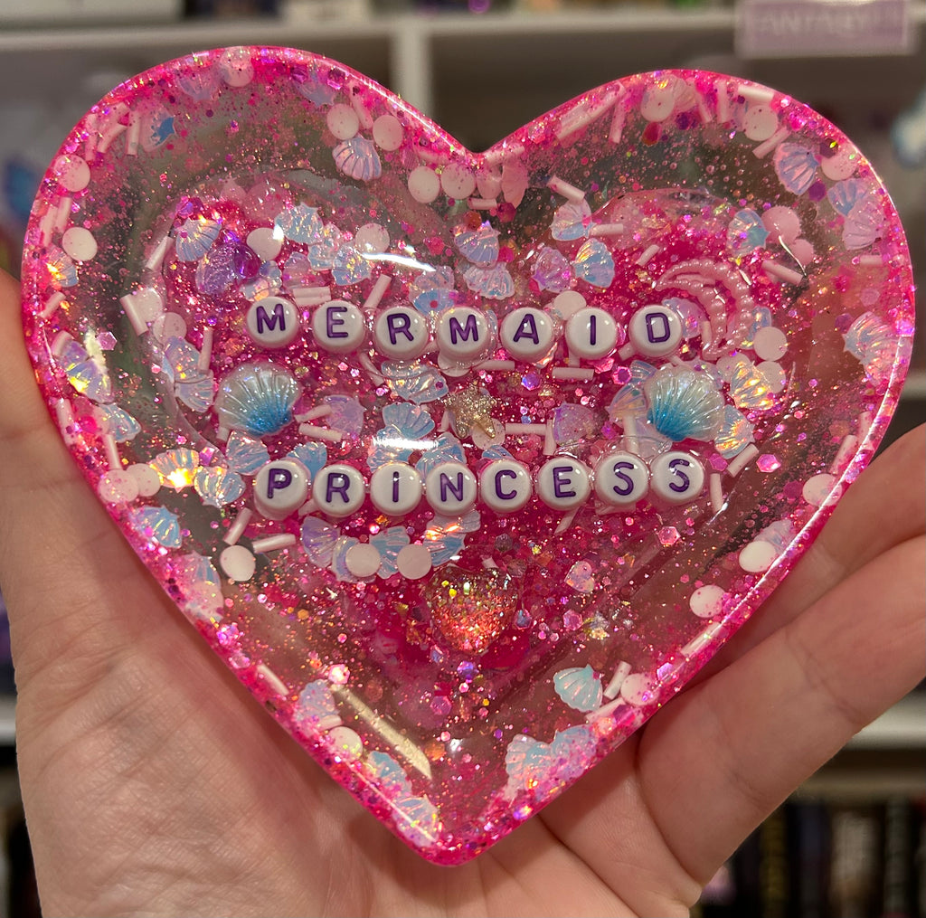 ‘Mermaid Princess’ - Heart Shaped Bedazzled Trinket Dish