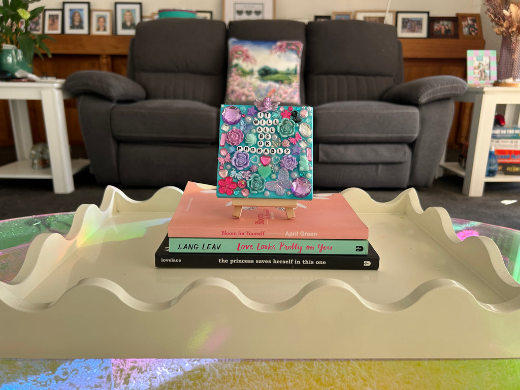 ‘It will all be ok, probably’ - Bedazzled Mini Statement Canvas