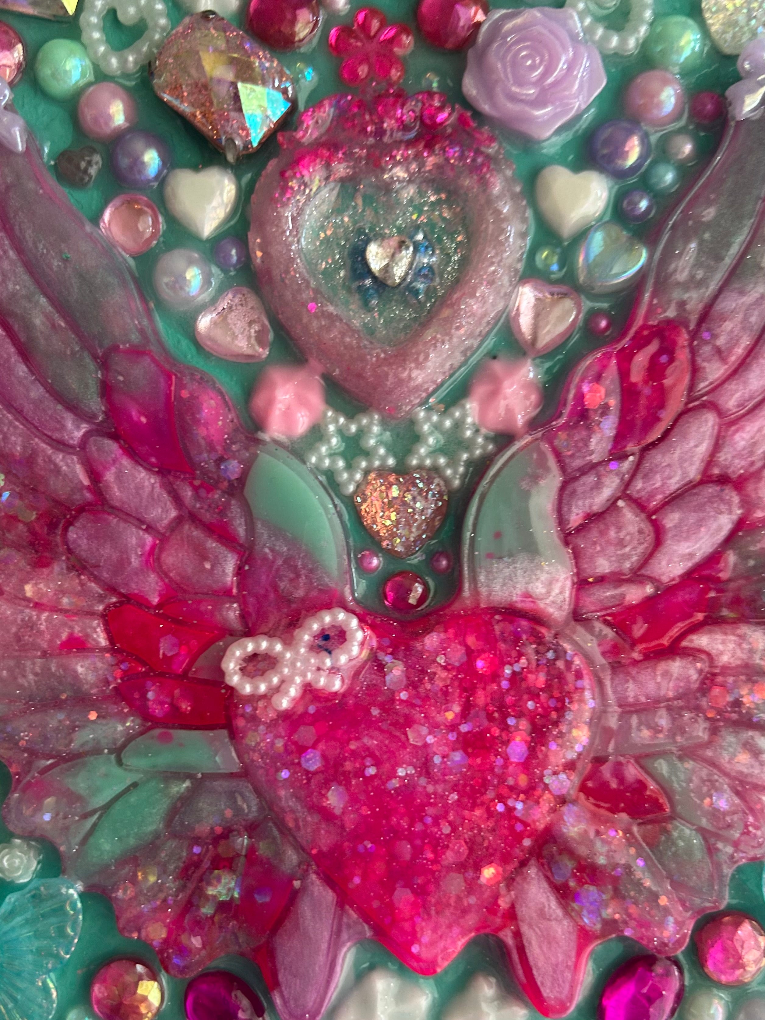 ‘A 2000’s Dream’ - Original Angel Core Y2K inspired Statement Bedazzled Art Piece
