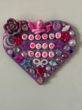 ‘Handle With Care’ - Bedazzled Heart Shaped Magnet
