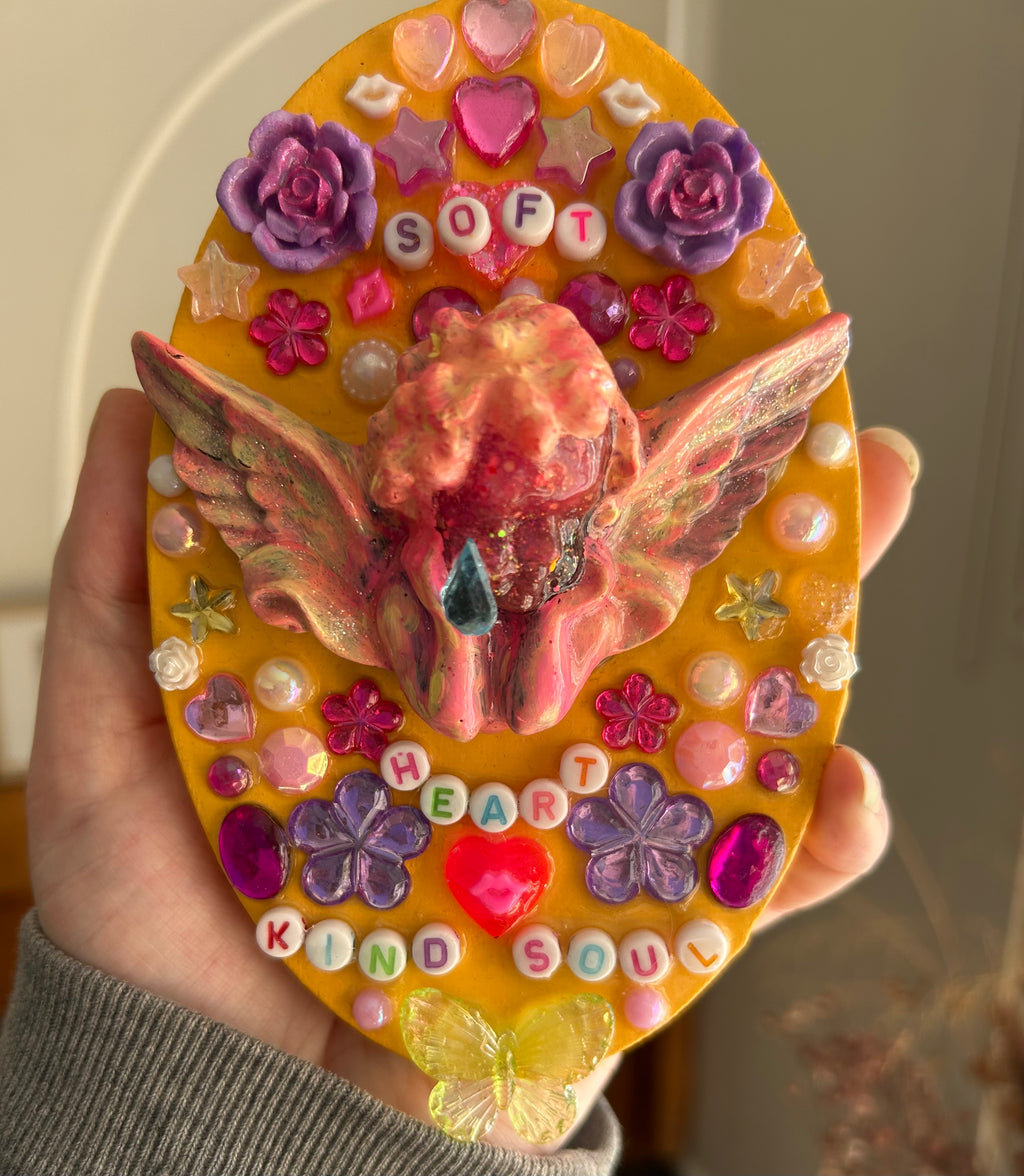 ‘Soft Heart, Kind Soul’ - Bedazzled Statement Art