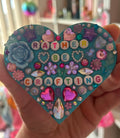 ‘Rather be Crafting’ - Bedazzled Heart Shaped Magnet
