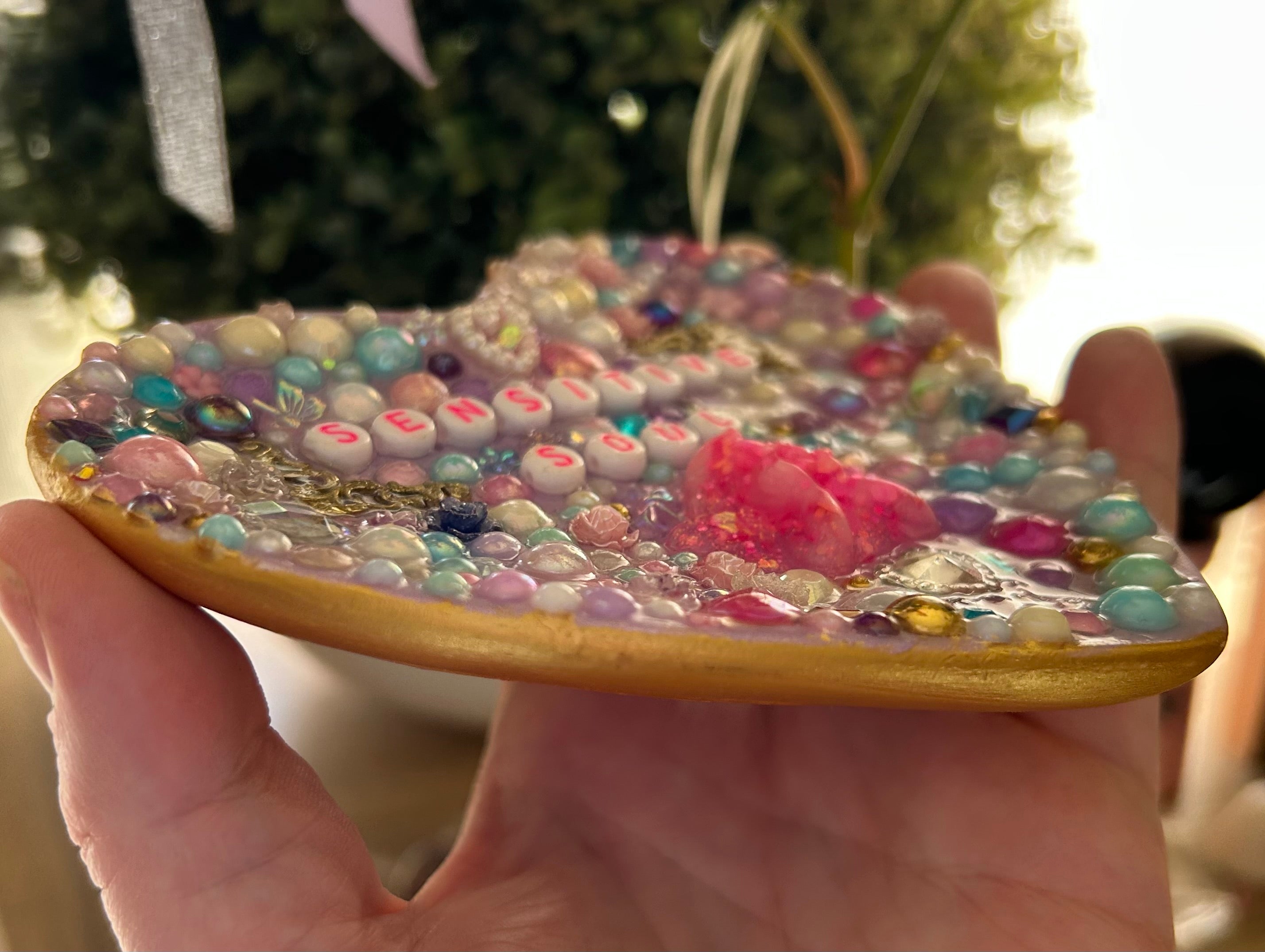 ‘Sensitive Soul’ - Bedazzled Heart Shaped Trinket Dish