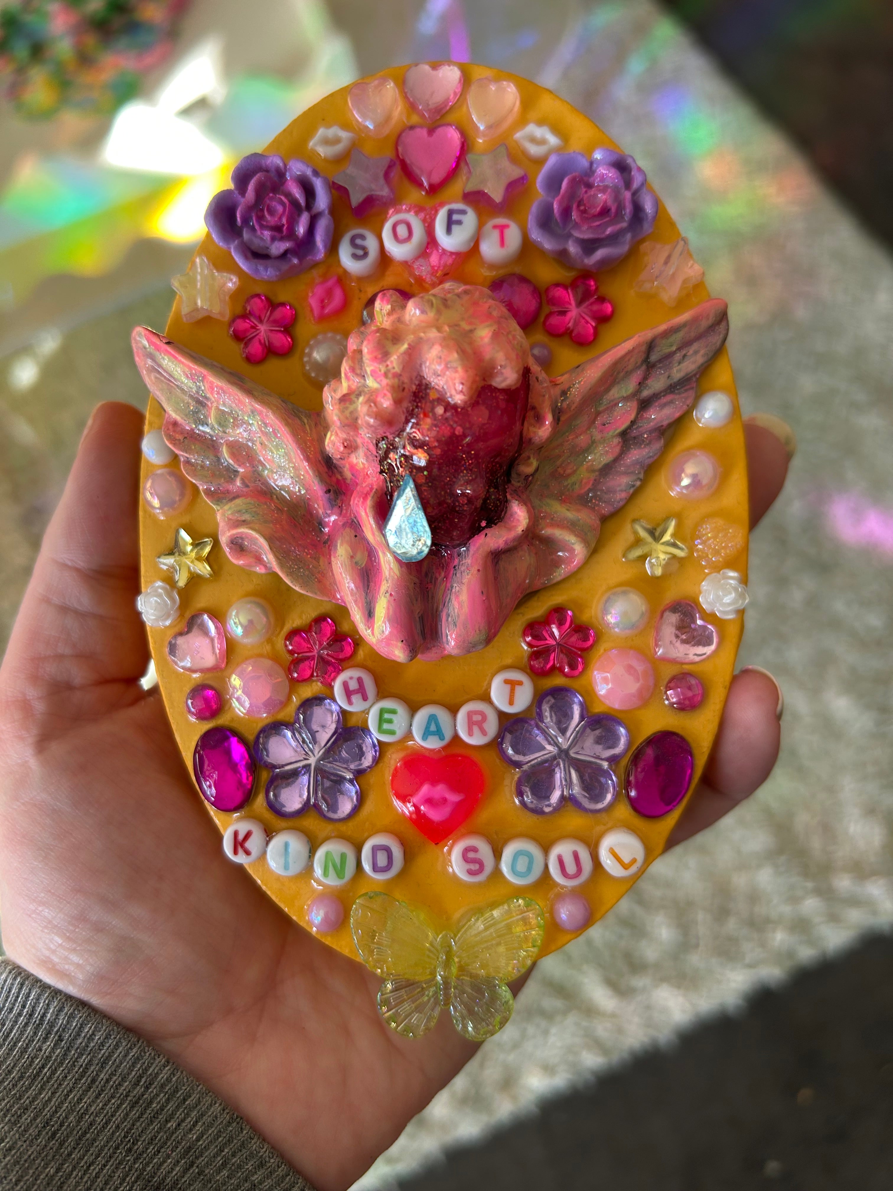 ‘Soft Heart, Kind Soul’ - Bedazzled Statement Art