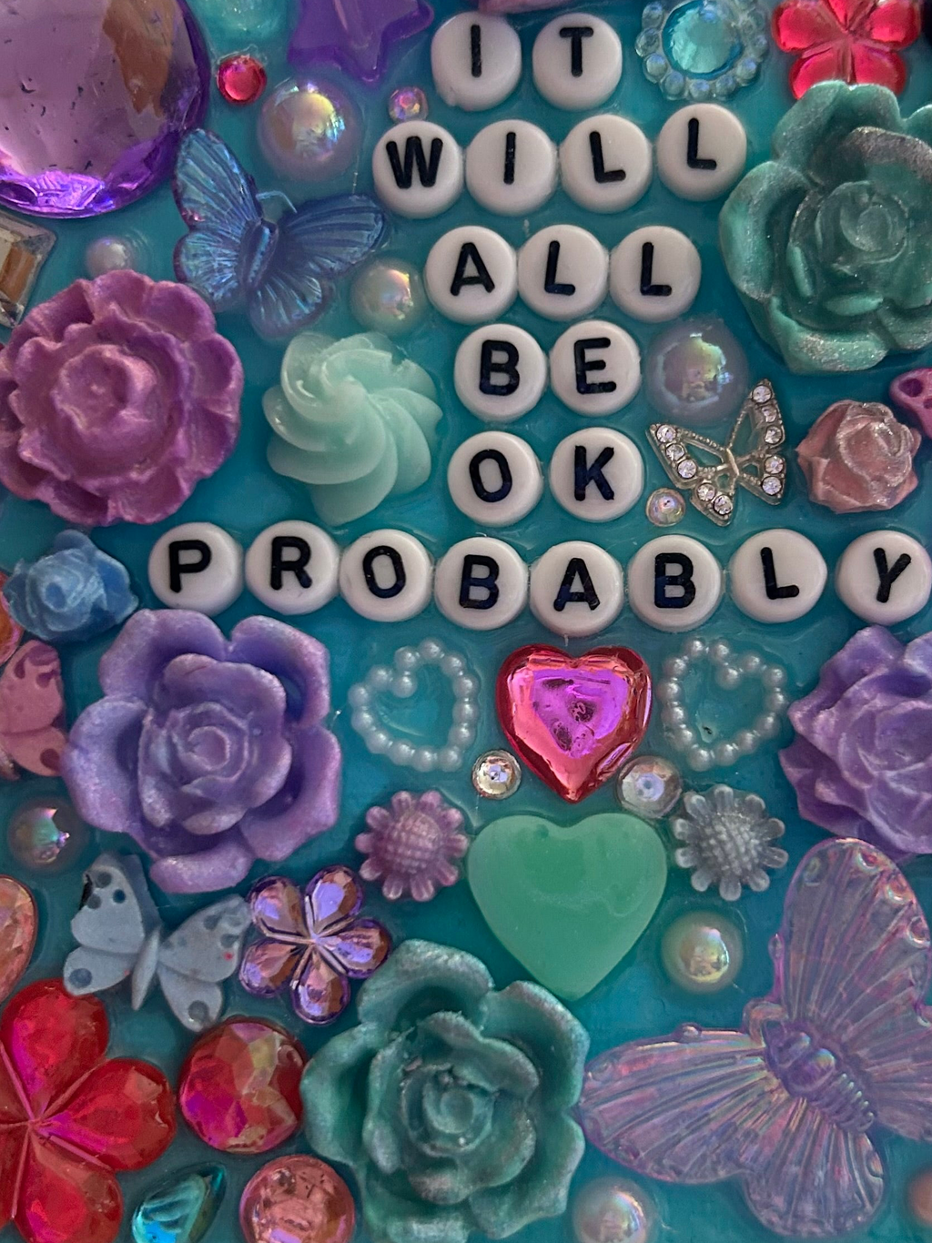 ‘It will all be ok, probably’ - Bedazzled Mini Statement Canvas