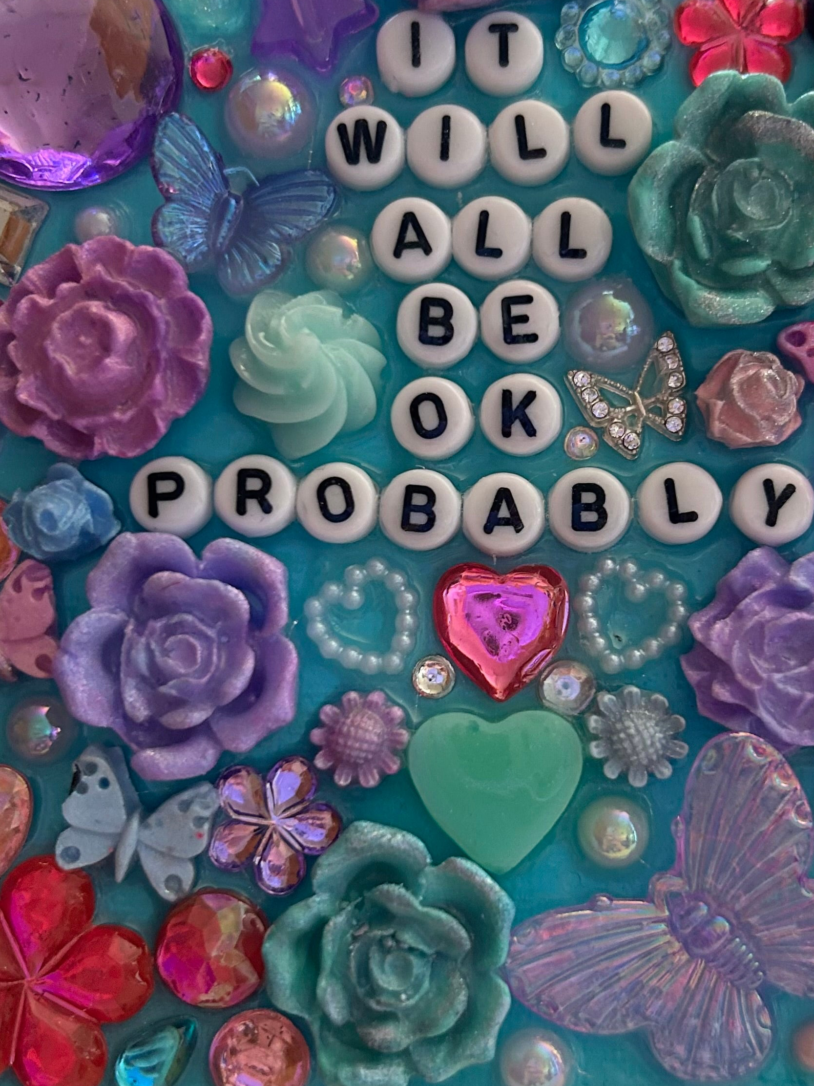 ‘It will all be ok, probably’ - Bedazzled Mini Statement Canvas