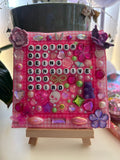 ‘Another Day Being Sensitive and Weird’ - Bedazzled Mini Statement Canvas (Pink)