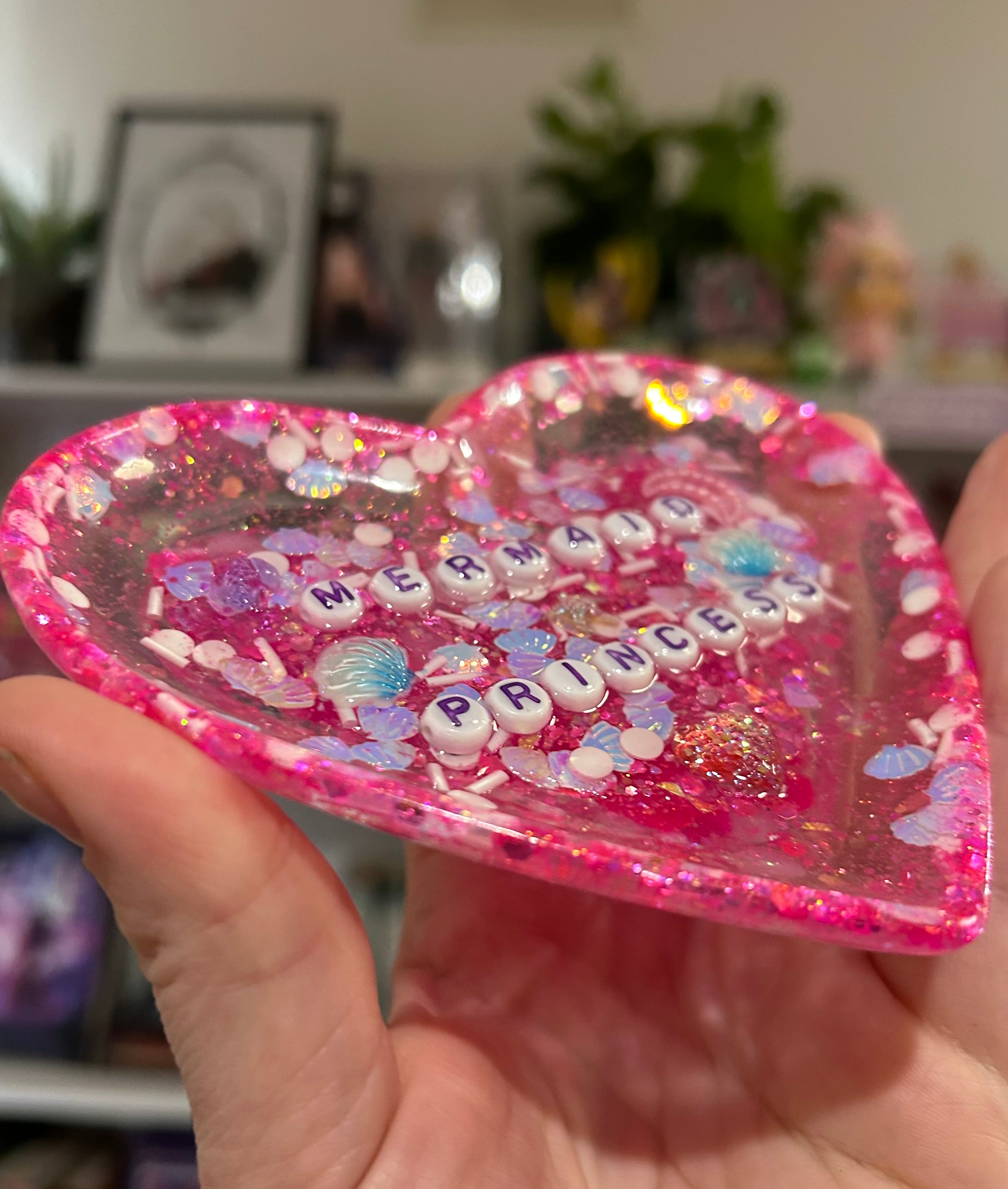 ‘Mermaid Princess’ - Heart Shaped Bedazzled Trinket Dish