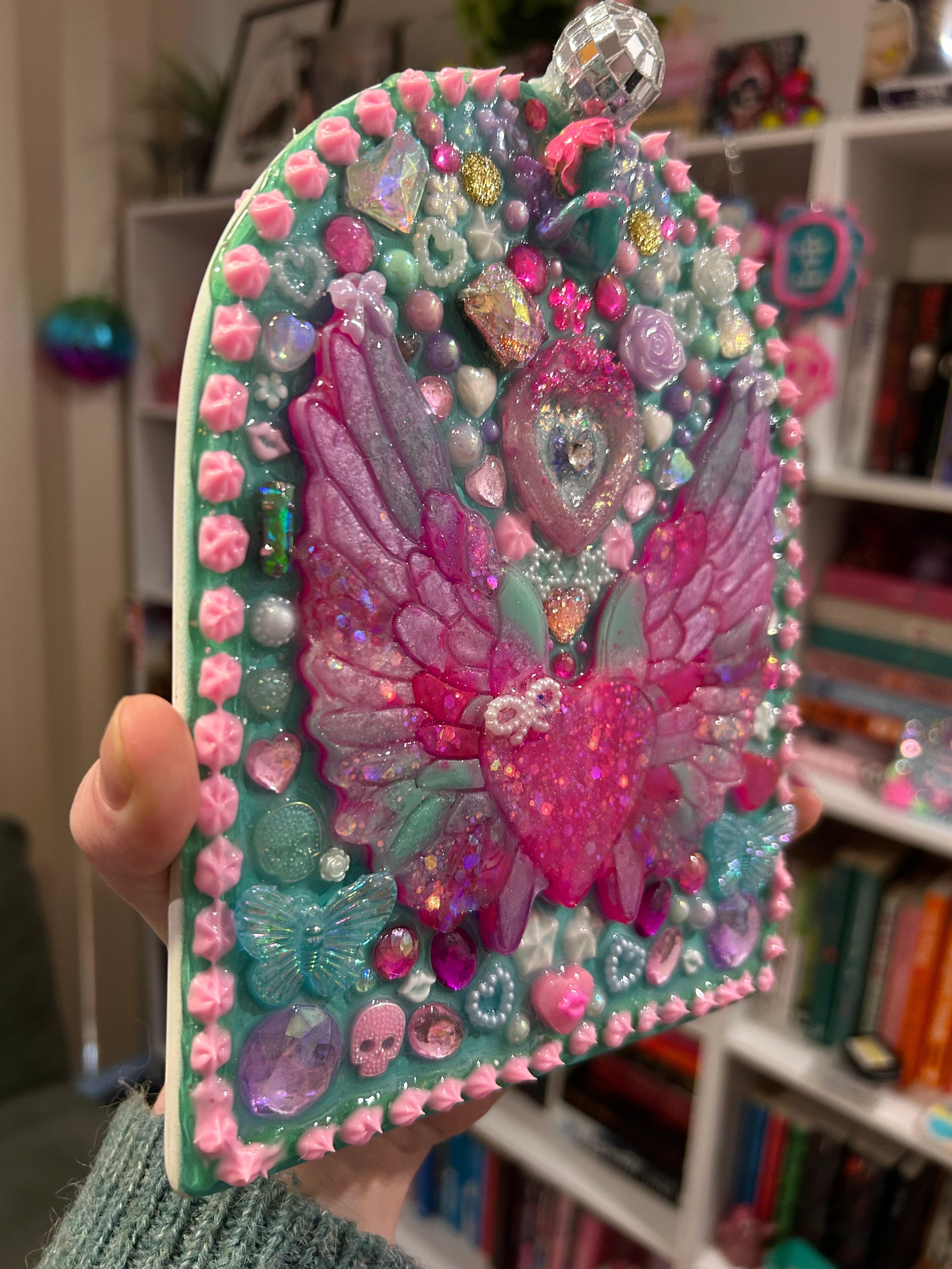 ‘A 2000’s Dream’ - Original Angel Core Y2K inspired Statement Bedazzled Art Piece