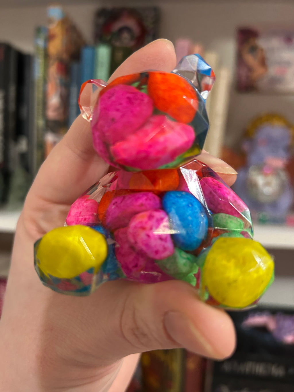 Rainbow Stone Teddy Trinket