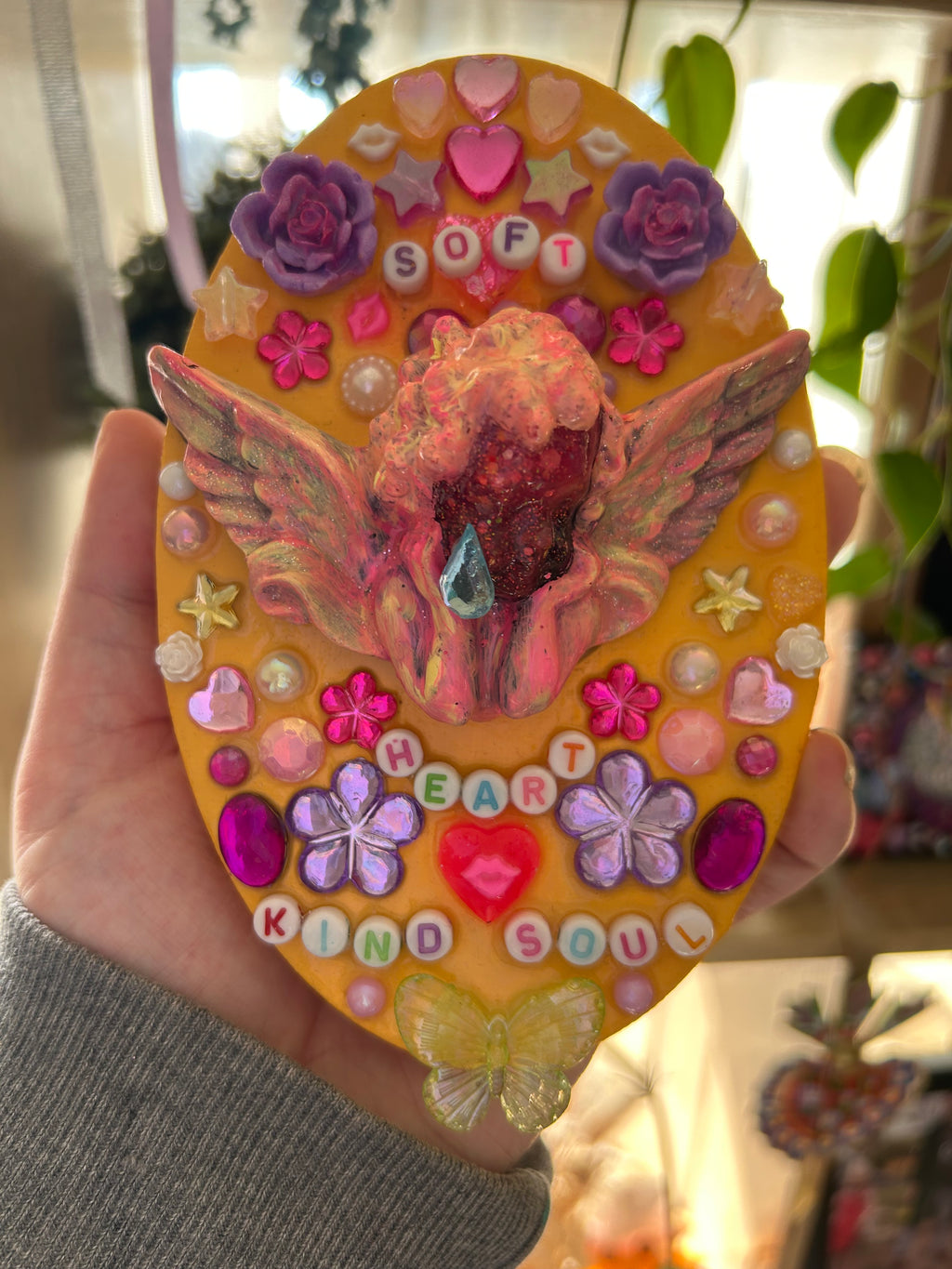 ‘Soft Heart, Kind Soul’ - Bedazzled Statement Art