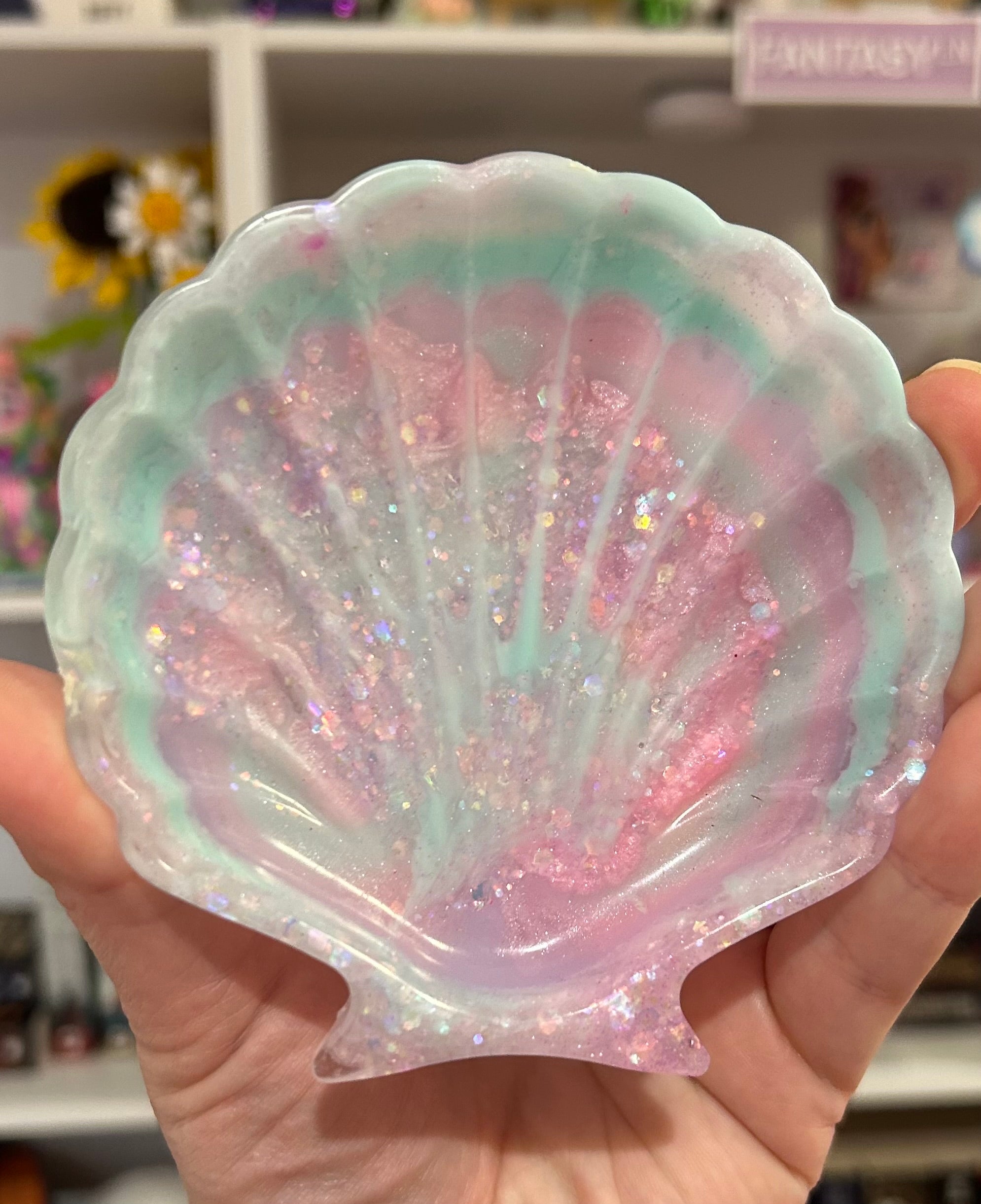 Pastel Mermaid Shell Trinket Dish