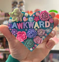 ‘Awkward’ - Heart Shaped Bedazzled Magnet