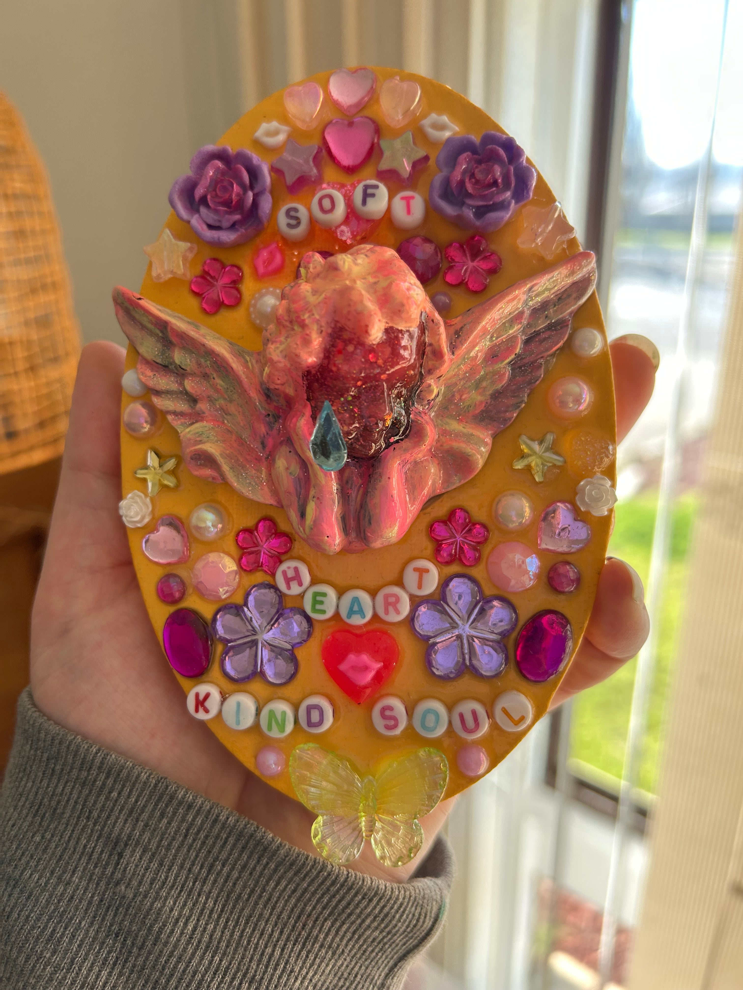 ‘Soft Heart, Kind Soul’ - Bedazzled Statement Art
