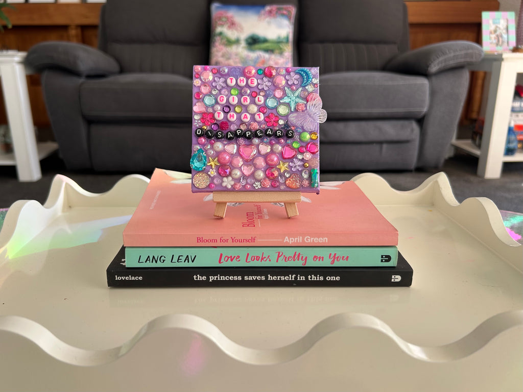 ‘The Girl That Disappears’ - Bedazzled Mini Statement Canvas