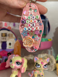 ‘Love You, Be Safe’ - Bedazzled Motel Keyring