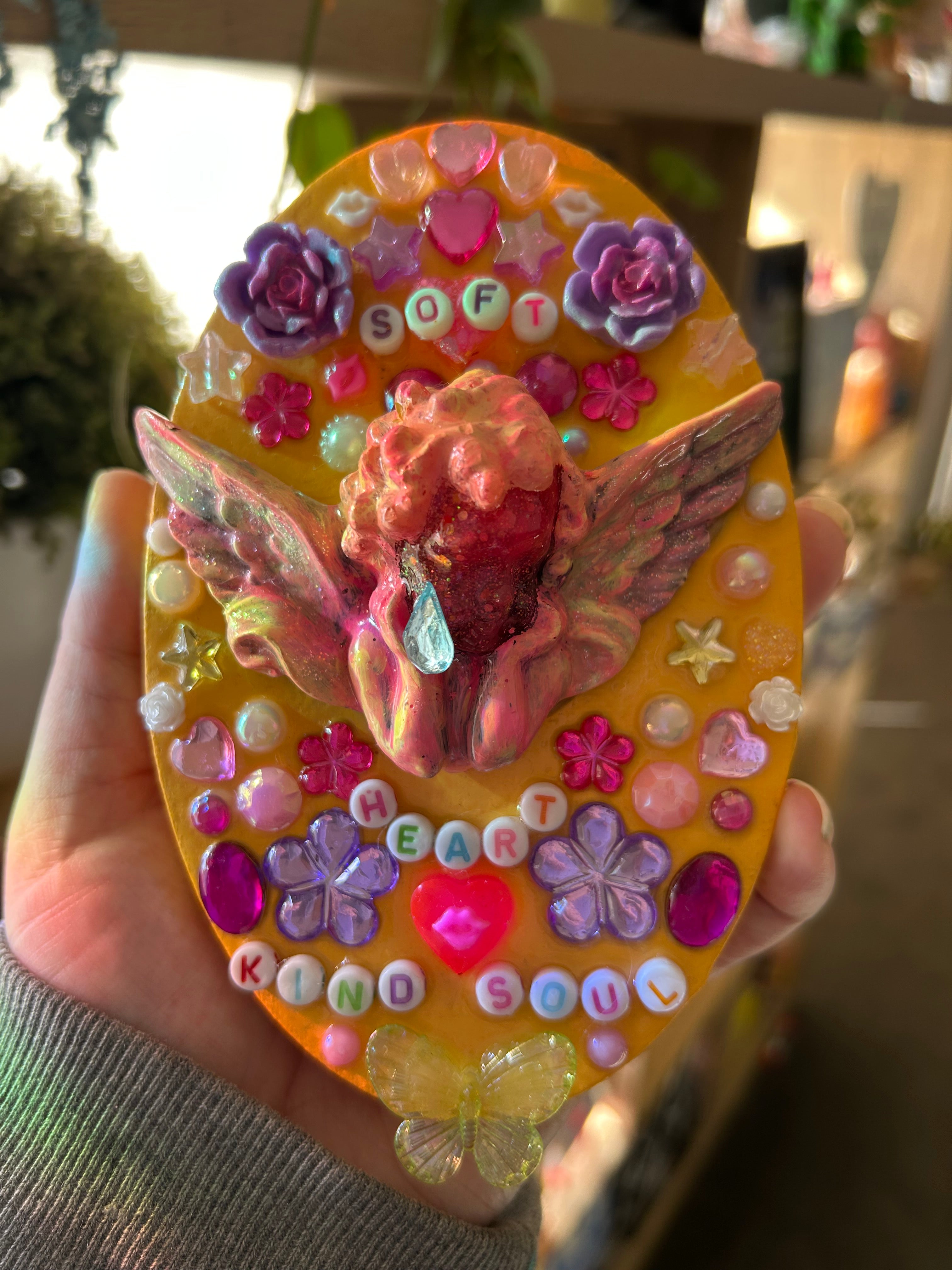 ‘Soft Heart, Kind Soul’ - Bedazzled Statement Art