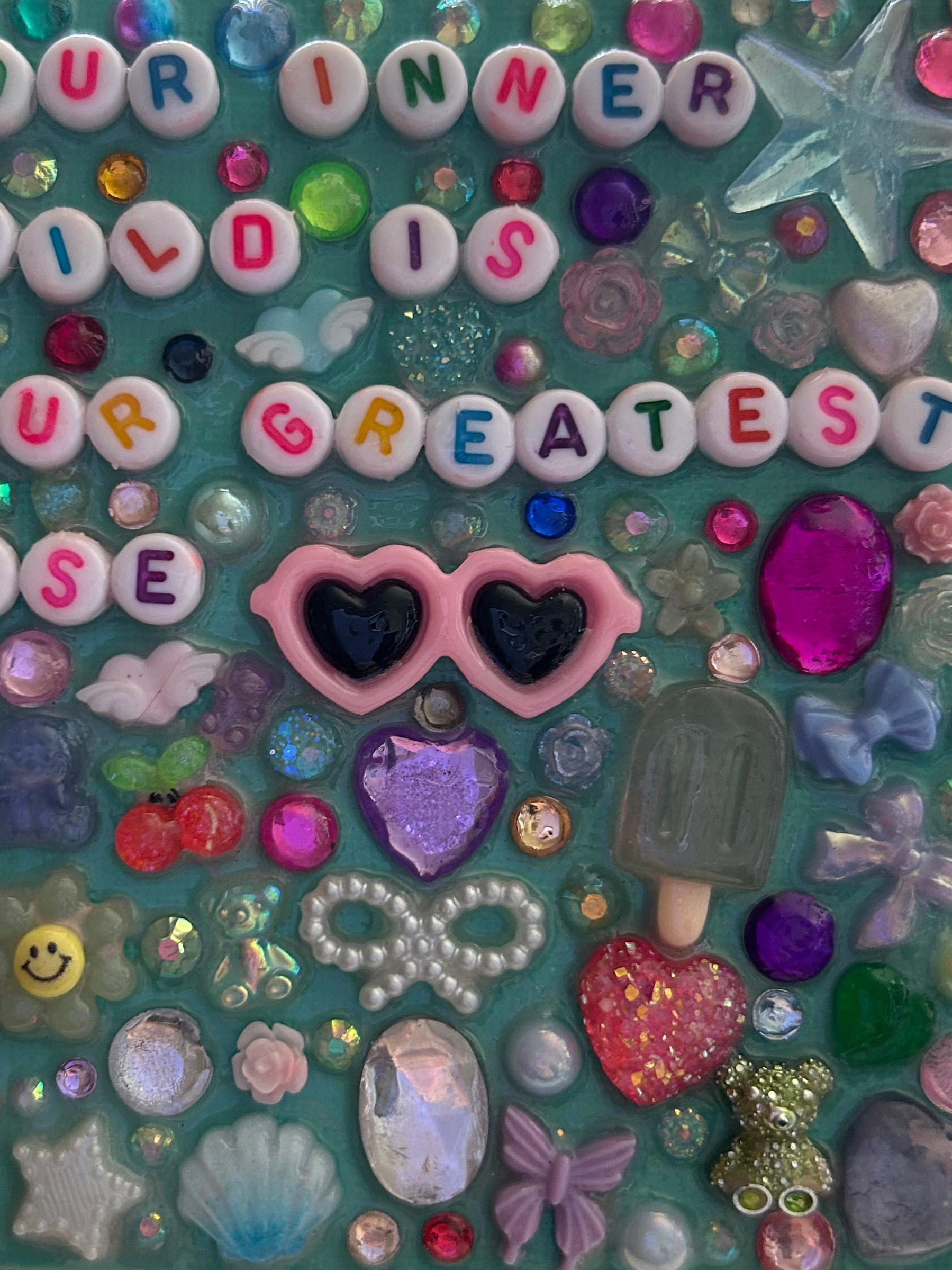 ‘ Your Inner Child Is Your Greatest Muse’ - Bedazzled Mini Statement Canvas