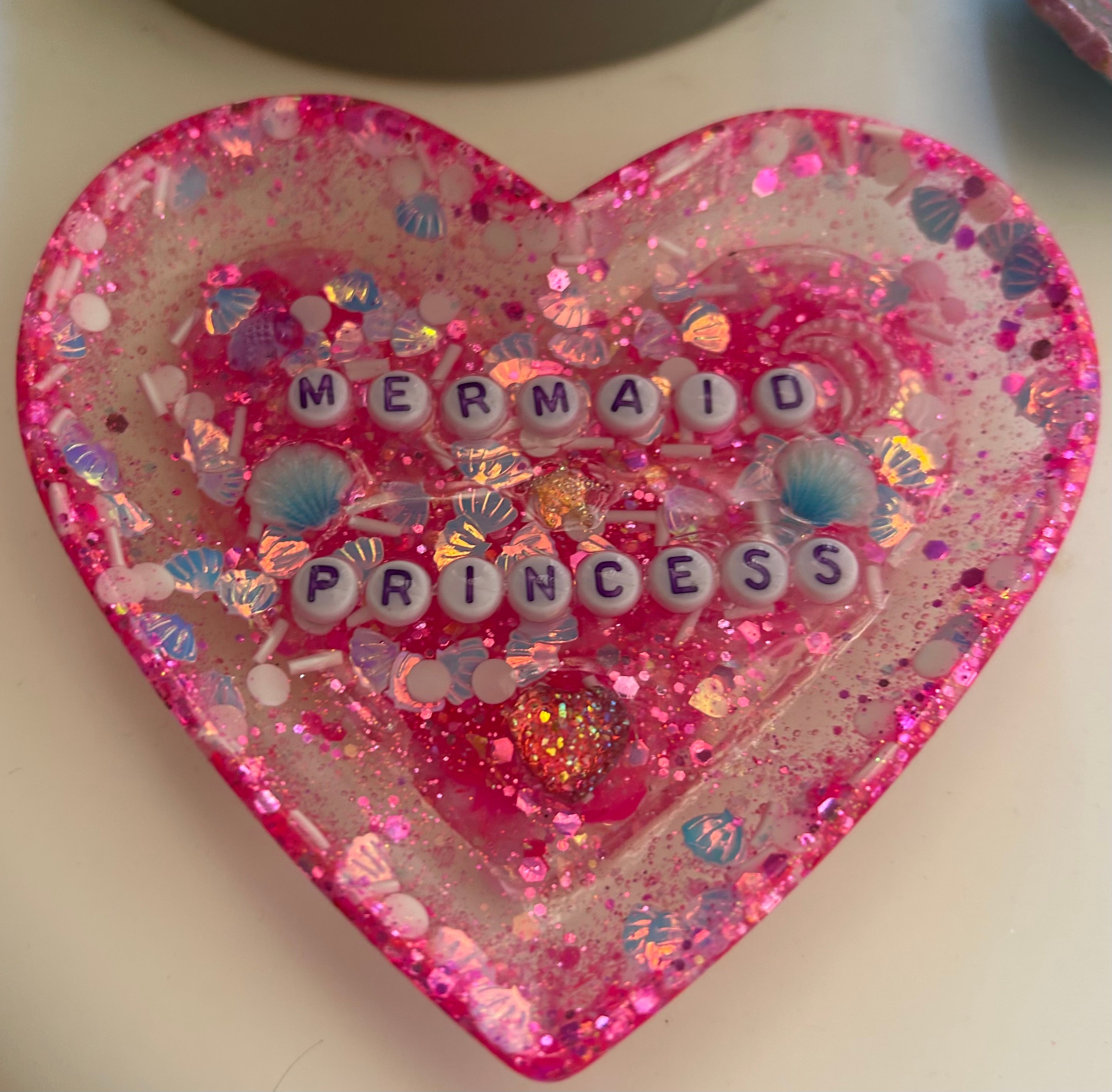 ‘Mermaid Princess’ - Heart Shaped Bedazzled Trinket Dish