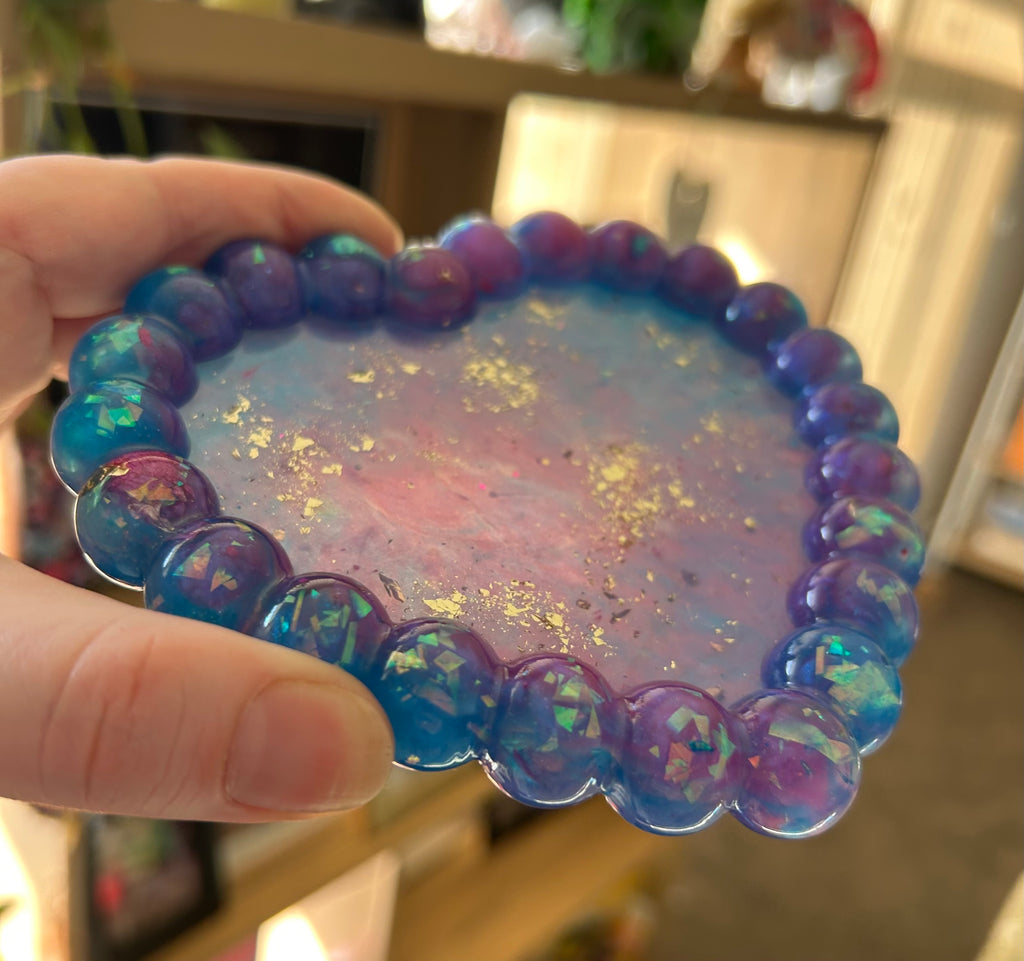 ‘Bubble Blue’ Heart Shaped Trinket Dish