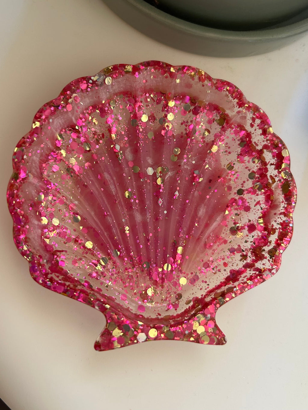 Pink & Gold Mermaid Shell Trinket Dish