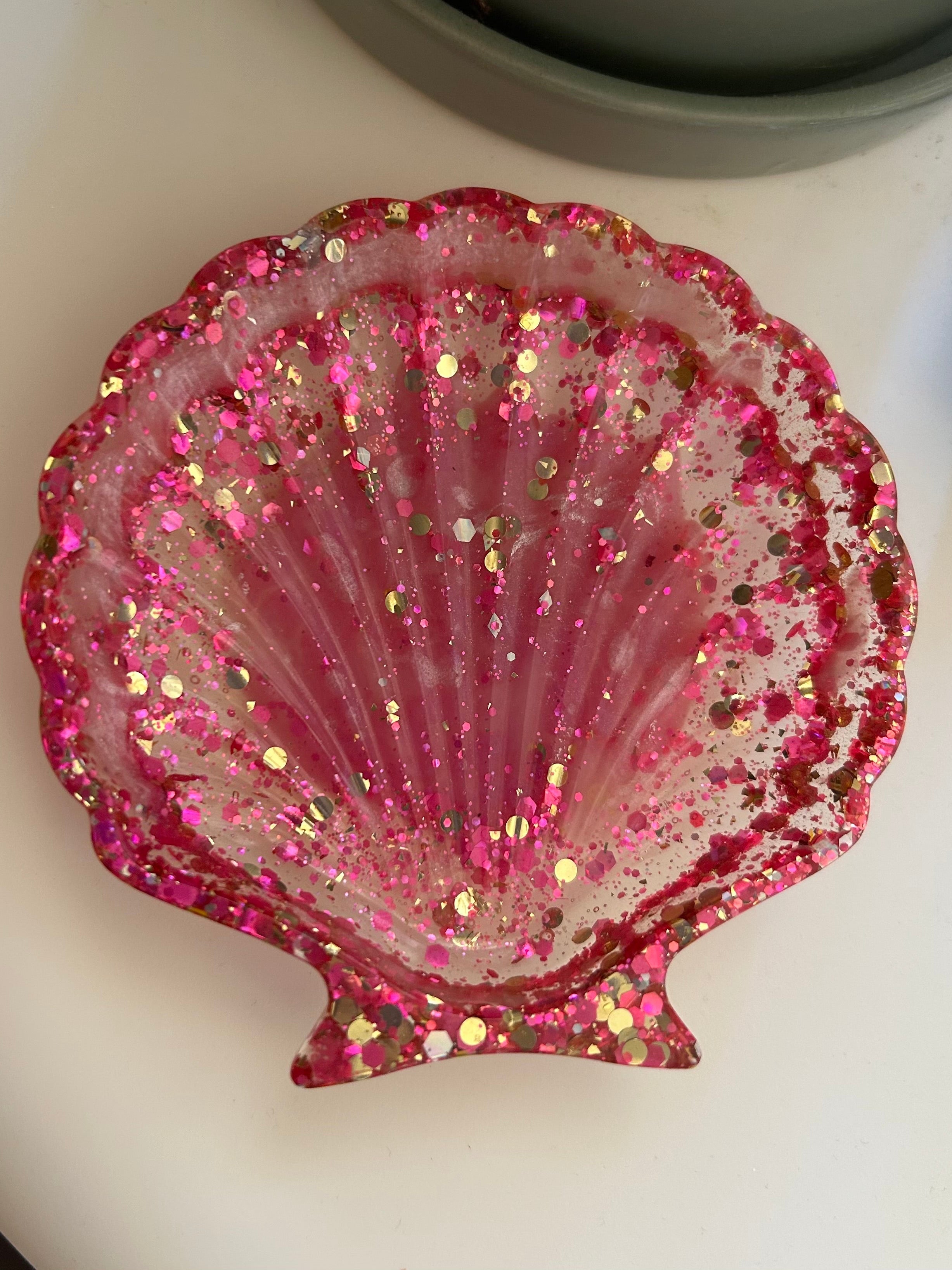 Pink & Gold Mermaid Shell Trinket Dish
