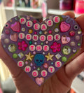 Please Ignore The Ghosts - Bedazzled Heart Shaped Magnet