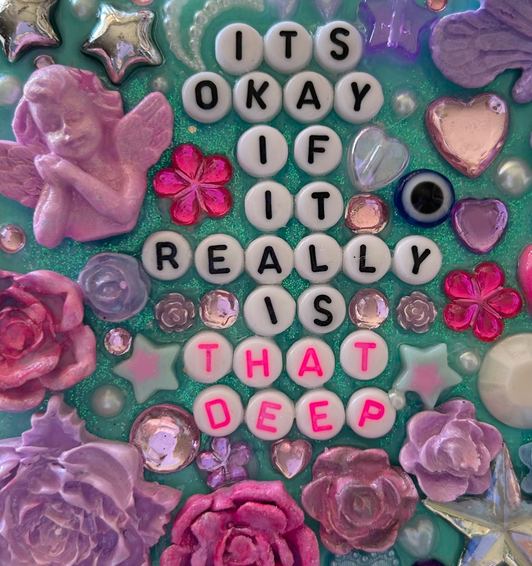 ‘It’s Okay If It Really Is That Deep” - Bedazzled Square Shaped Magnet