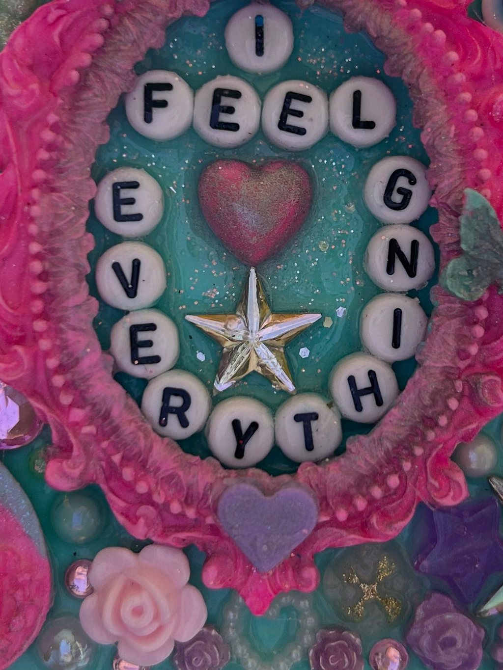 ‘I Feel Everything’ - Bedazzled Square Shaped Magnet