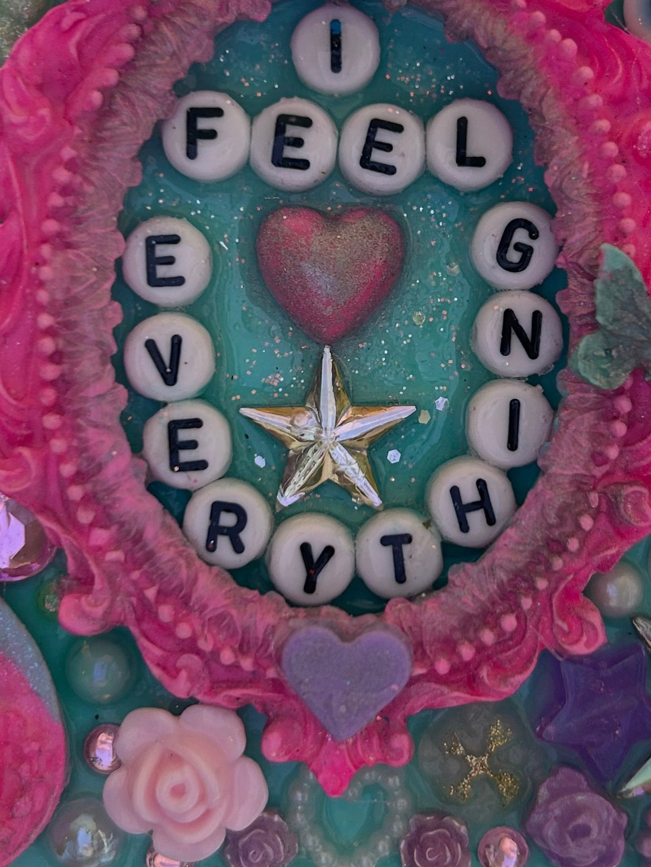 ‘I Feel Everything’ - Bedazzled Square Shaped Magnet